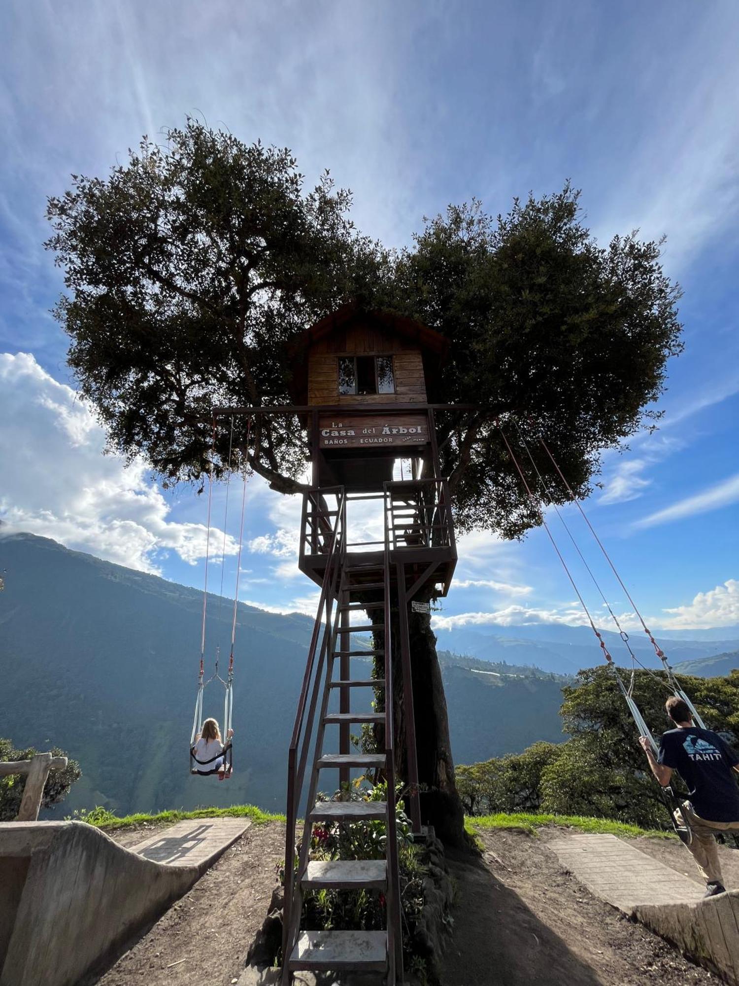 Mountain Chalet - Tungurahua Hot Springs/Aguas Termales บาญอส ภายนอก รูปภาพ