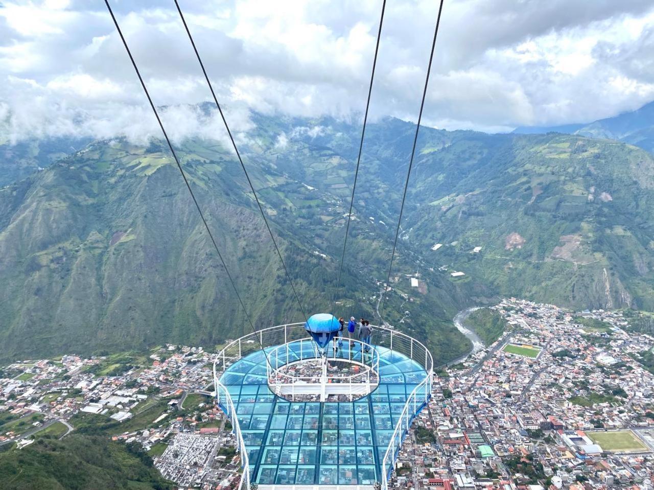 Mountain Chalet - Tungurahua Hot Springs/Aguas Termales บาญอส ภายนอก รูปภาพ